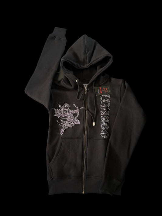 Black Evil Angel Zip